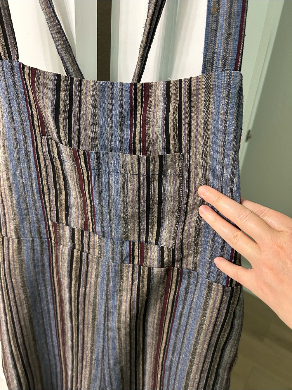 Blush Sz M, Striped Wide-Leg Jumpsuit - Picture 5 of 9